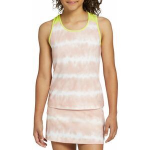 Prince Tennis Tank Youth‎ Medium 10/12 Girls Yellow PINK WAVE NWT